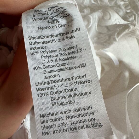 Express size 2 Ruffle jumpsuit in embroidered eyelet white lace wide leg romper - Picture 6 of 7